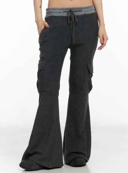 cargo-bootcut-sweatpants-cd509 / Dark gray