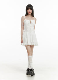 frill-ribbon-mini-dress-cy428