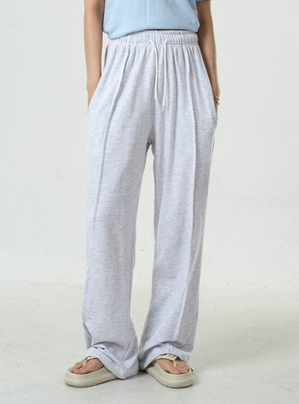 Pin-tuck Wide Leg Sweat Pants CU7