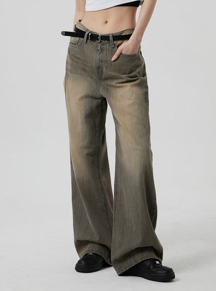 Vintage Wash Baggy Jeans CF307