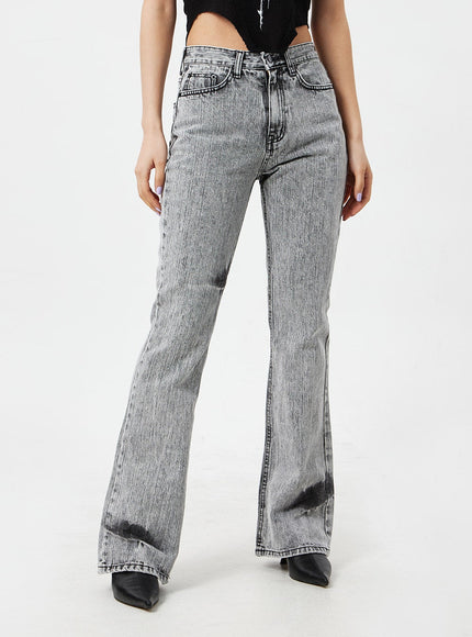 Grey Bootcut Jeans CM324