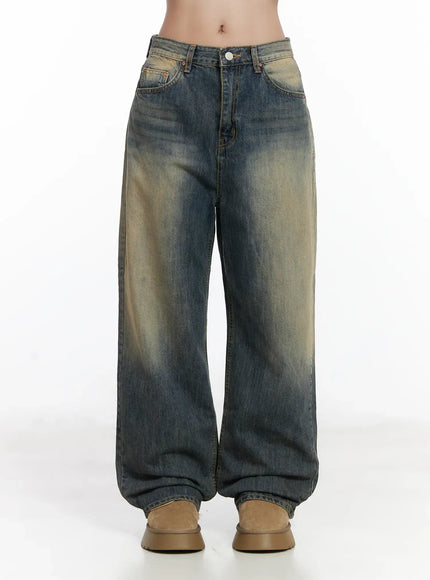 Wide Washed Jeans CS06