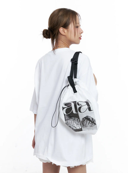 Graphic Drawstring Backpack CL514