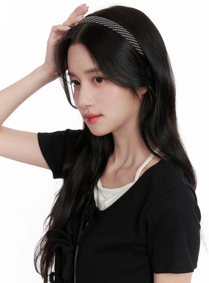 plaid-tweed-headband-cl516