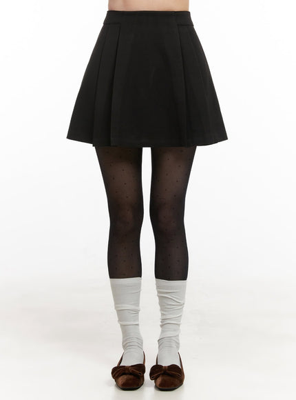 pleated-solid-mini-skirt-od403