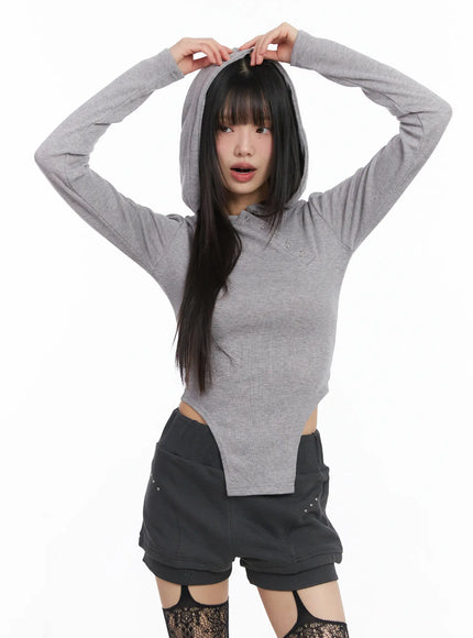 diagonal-button-hooded-fleece-tee-cj501