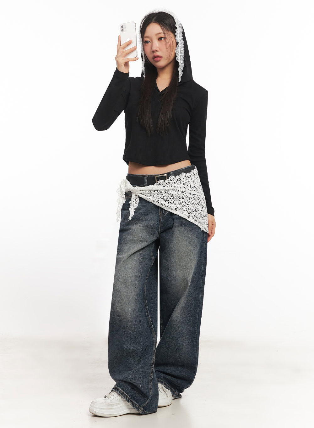 lace-trim-crop-hoodie-ia524