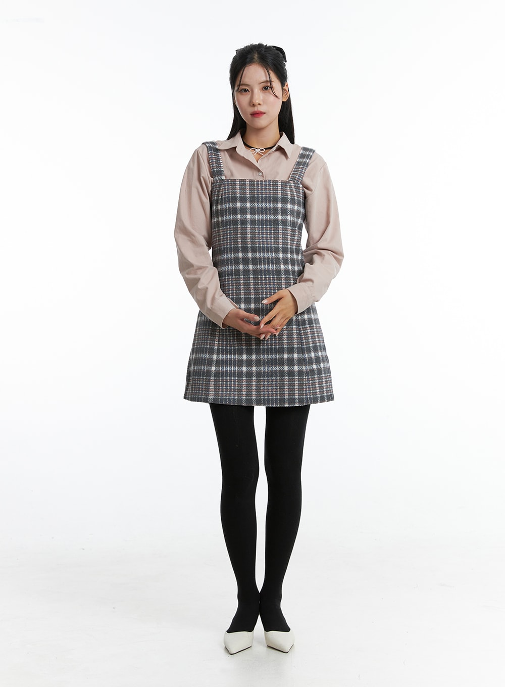 square-neck-check-mini-dress-on327