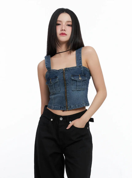 denim-zip-up-sleeveless-top-cs525