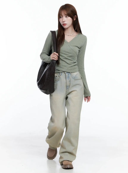 v-neck-wrap-buttoned-hoodie-cs501