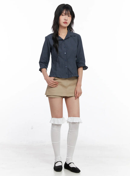 ruffled-gingham-3-4-shirt-co507