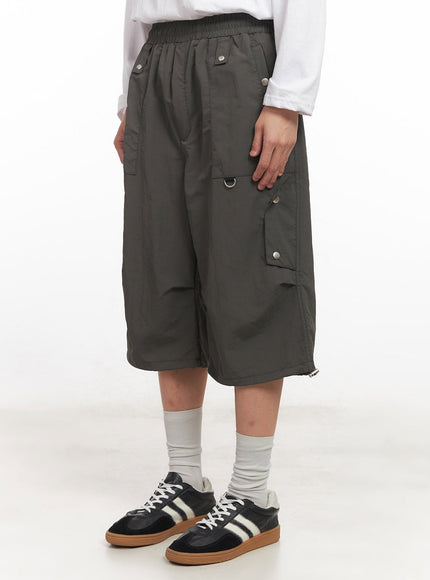 Men's Nylon Pocketed Wide-Fit Shorts IA510