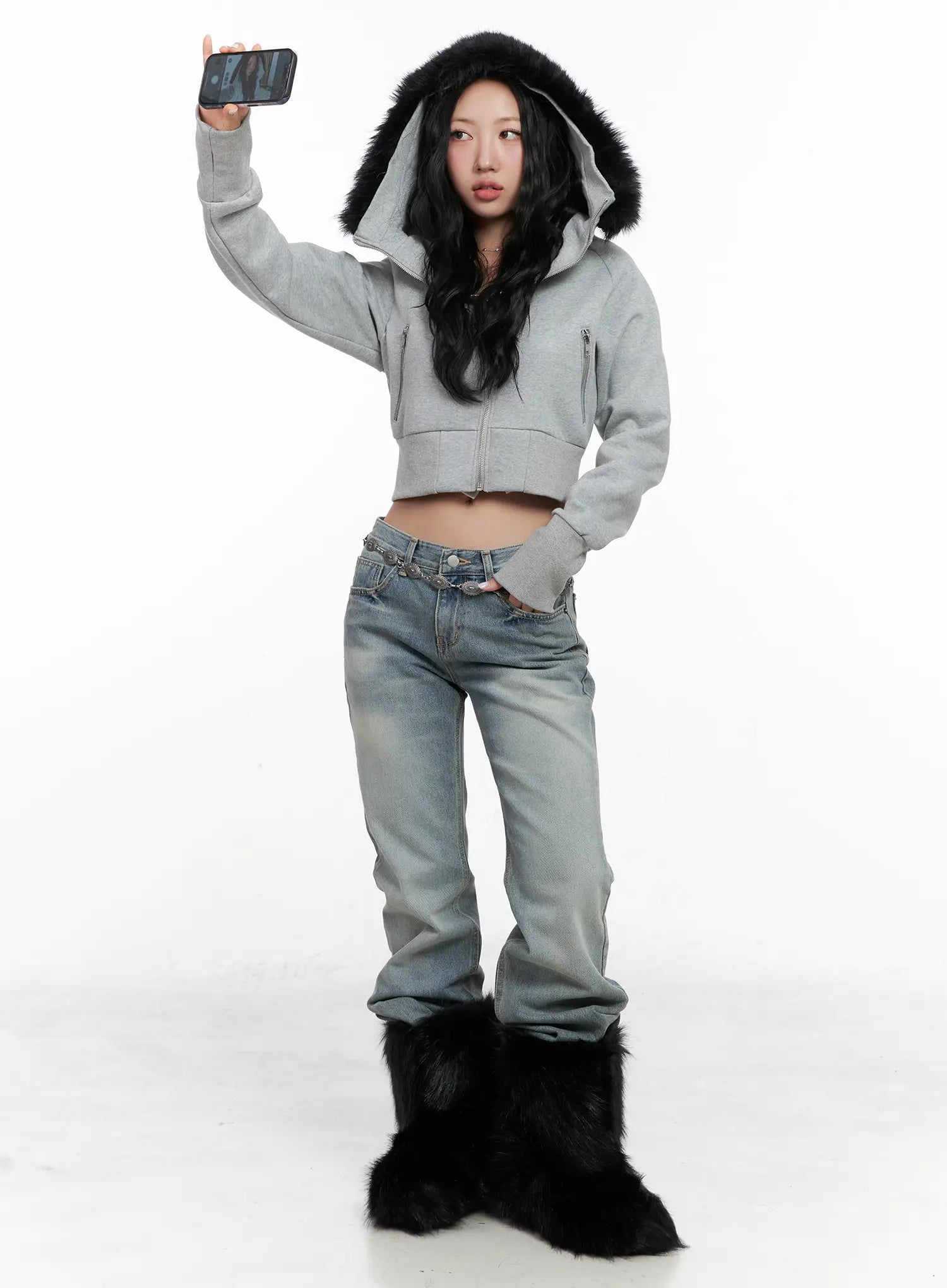 slim-fit-fleece-fur-hoodie-cn514