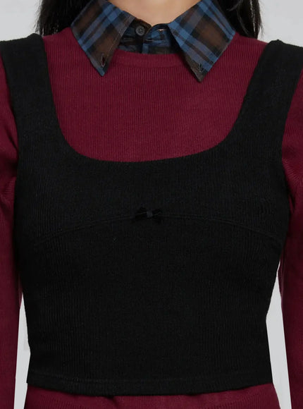 ribbon-detail-layered-sleeveless-top-id504