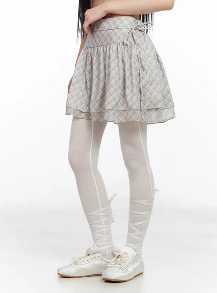 plaid-ruffle-mini-skirt-cf518