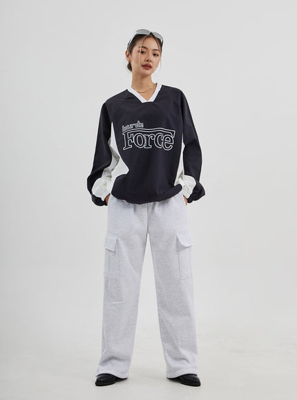 Cargo Wide Leg Track Pants Unisex CJ313