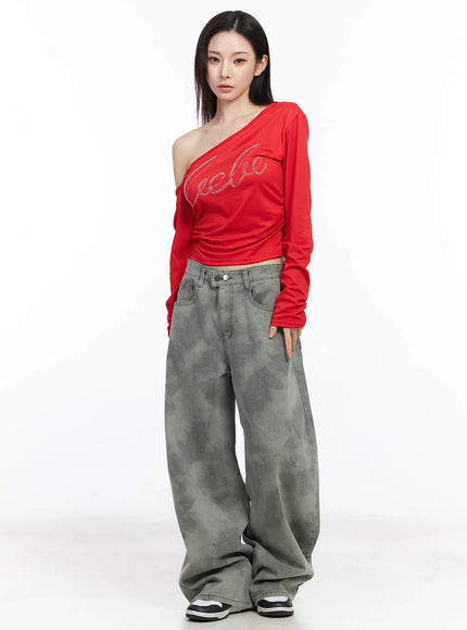 rhinestone-asymmetric-off-shoulder-long-sleeve-top-cm519