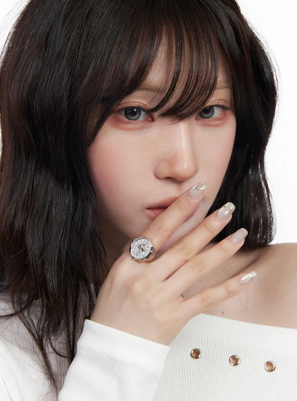 Big Cubic Bold Ring CF525