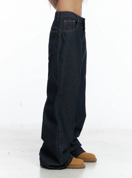 Giada Raw Indigo Wide-Leg Jeans CS505