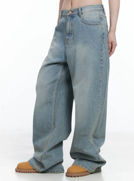Kylee Washed Wide-Leg Jeans CS501