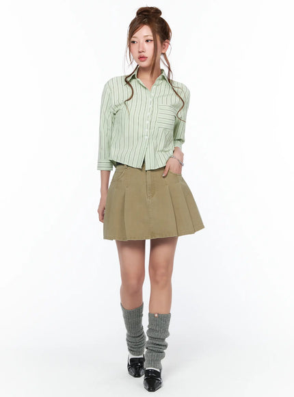 belted-pleated-mini-skirt-ca514