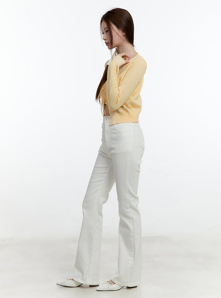 Slim-Fit High-Waisted Flared Trousers CM521