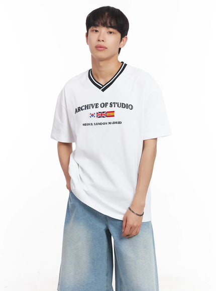 mens-v-neck-two-tone-tee-iu518