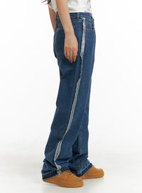 recycled-side-tassel-straight-jeans-unisex-cm425