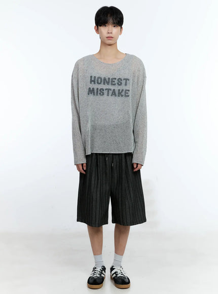 Men's Mesh Long Sleeve Graphic Top IG501