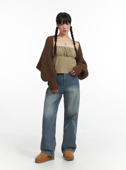 solid-mid-waist-pocket-straight-leg-jeans-ij411