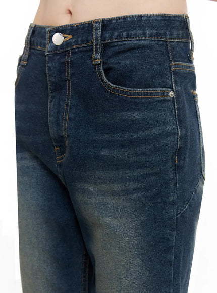 Seoyeon High-Waist Distressed Flare Jeans IL531