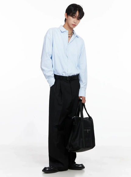 Men's Classic Striped Oxford Shirt IO516