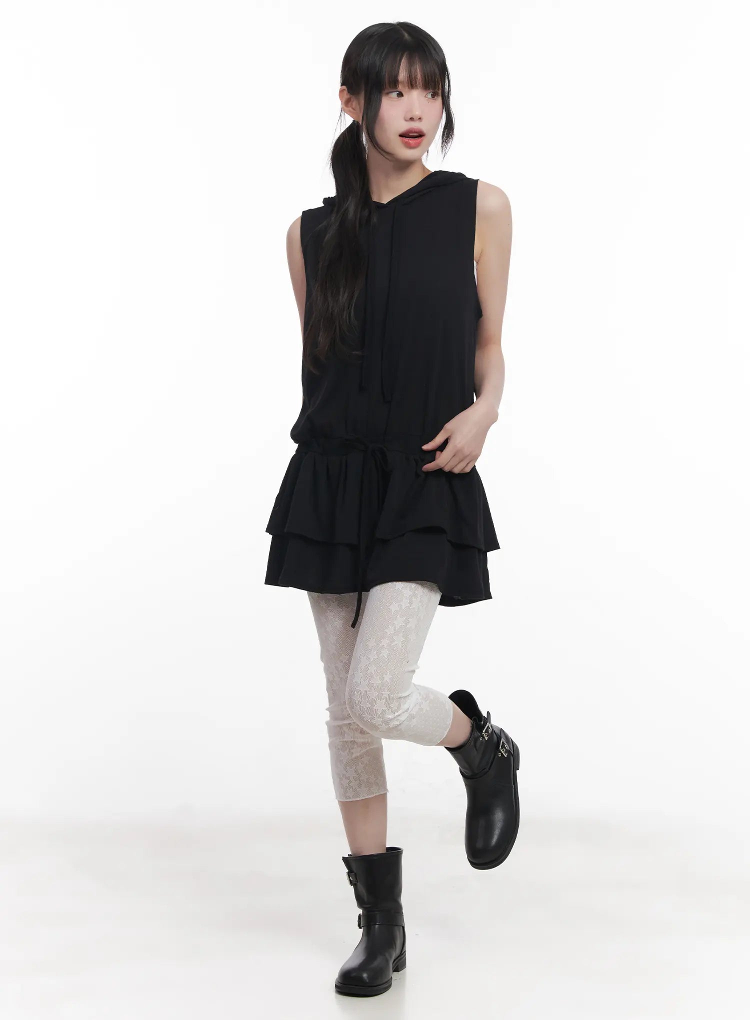 star-print-sheer-mid-length-leggings-cu519