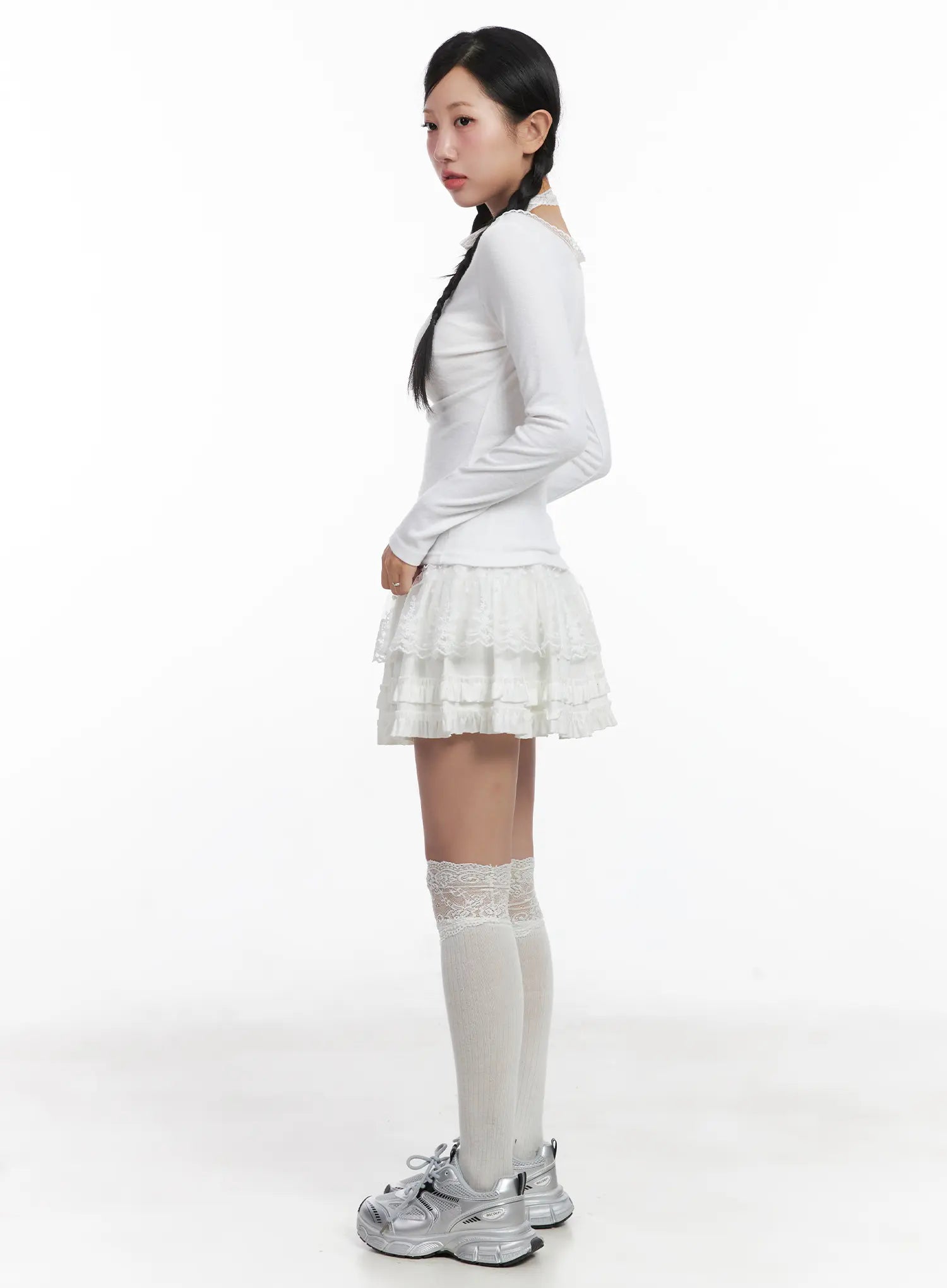 lace-trim-top-and-ruffle-skirt-set-cn528