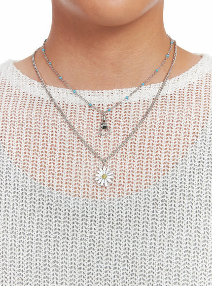 mens-floral-double-layer-necklace-is510