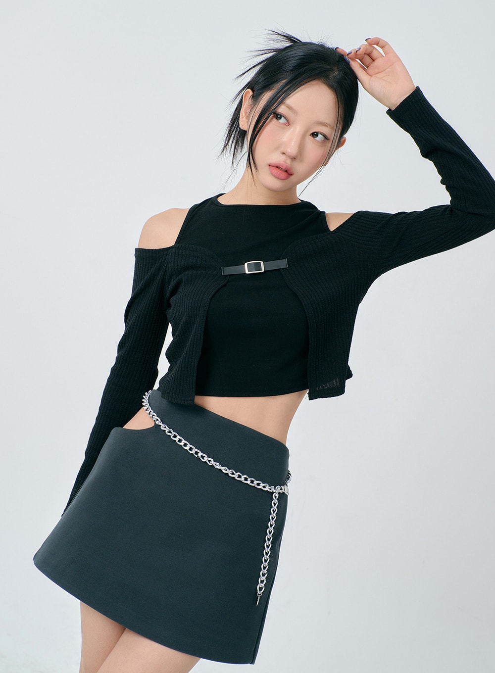 Cut Out Side Mini Skirt BD23