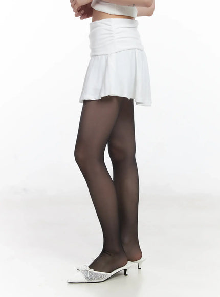 shirred-flare-mini-skirt-cj527