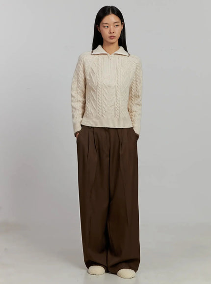 brown-pleated-slacks-ij505