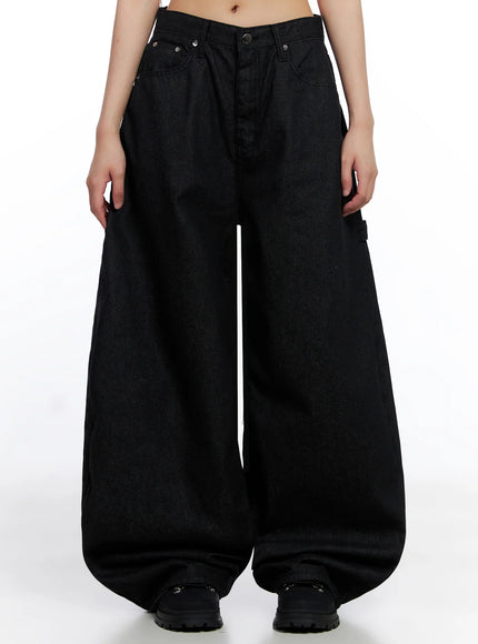 Lea Cross-Patch Baggy Jeans IS525