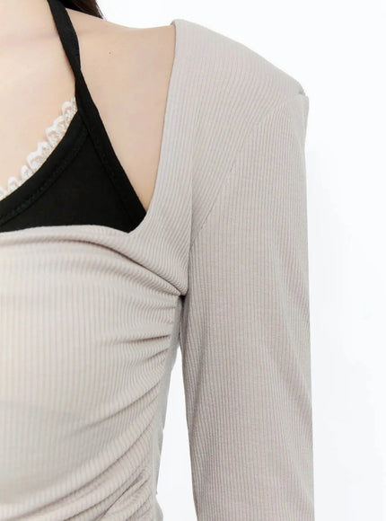 ribbed-halterneck-shirred-long-sleeve-top-io520