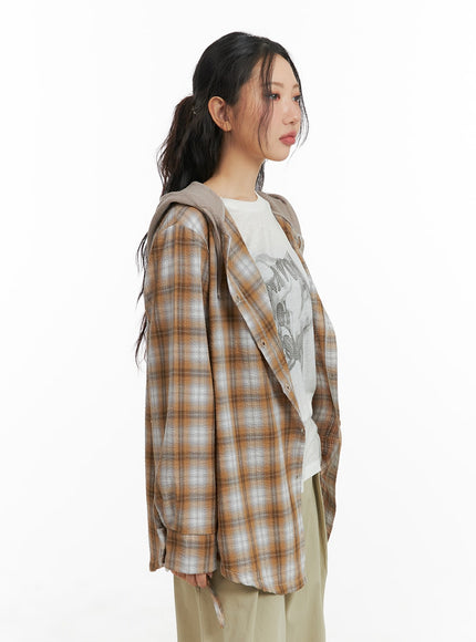 checkered-hooded-shirt-cm426