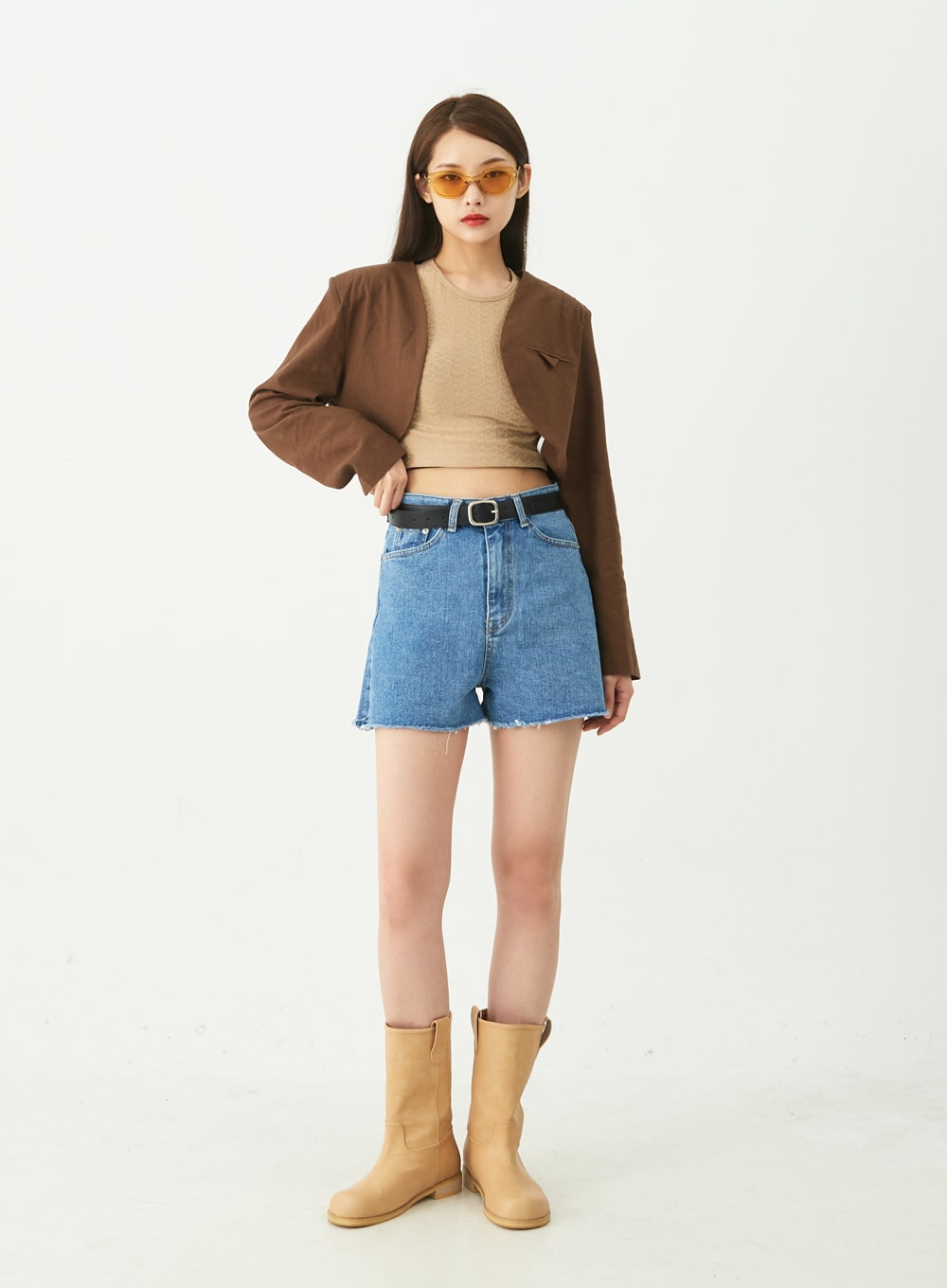 Raw Hem Denim Shorts CU5