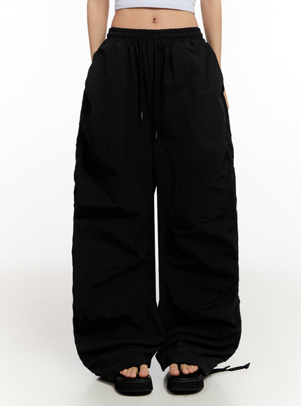 adjustable-wide-leg-nylon-pants-iu509