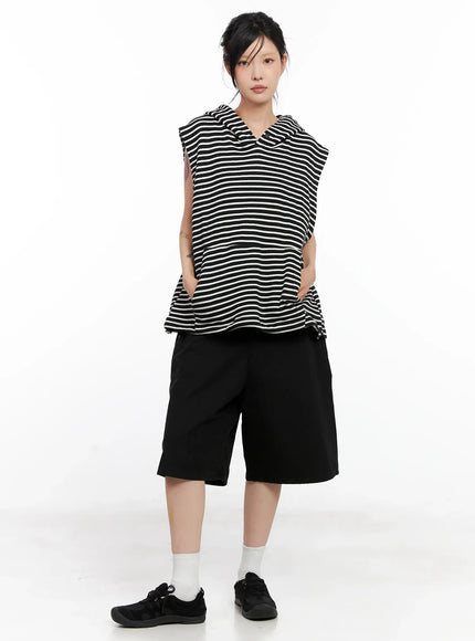 oversized-striped-sleeveless-hoodie-cl525