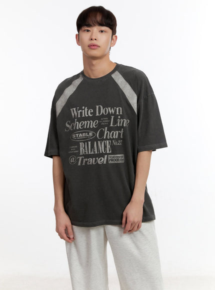 Men's Washed Graphic T-Shirt IA507