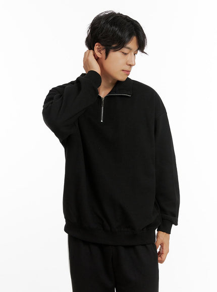 mens-cozy-zip-up-solid-sweatshirt-black-ig409