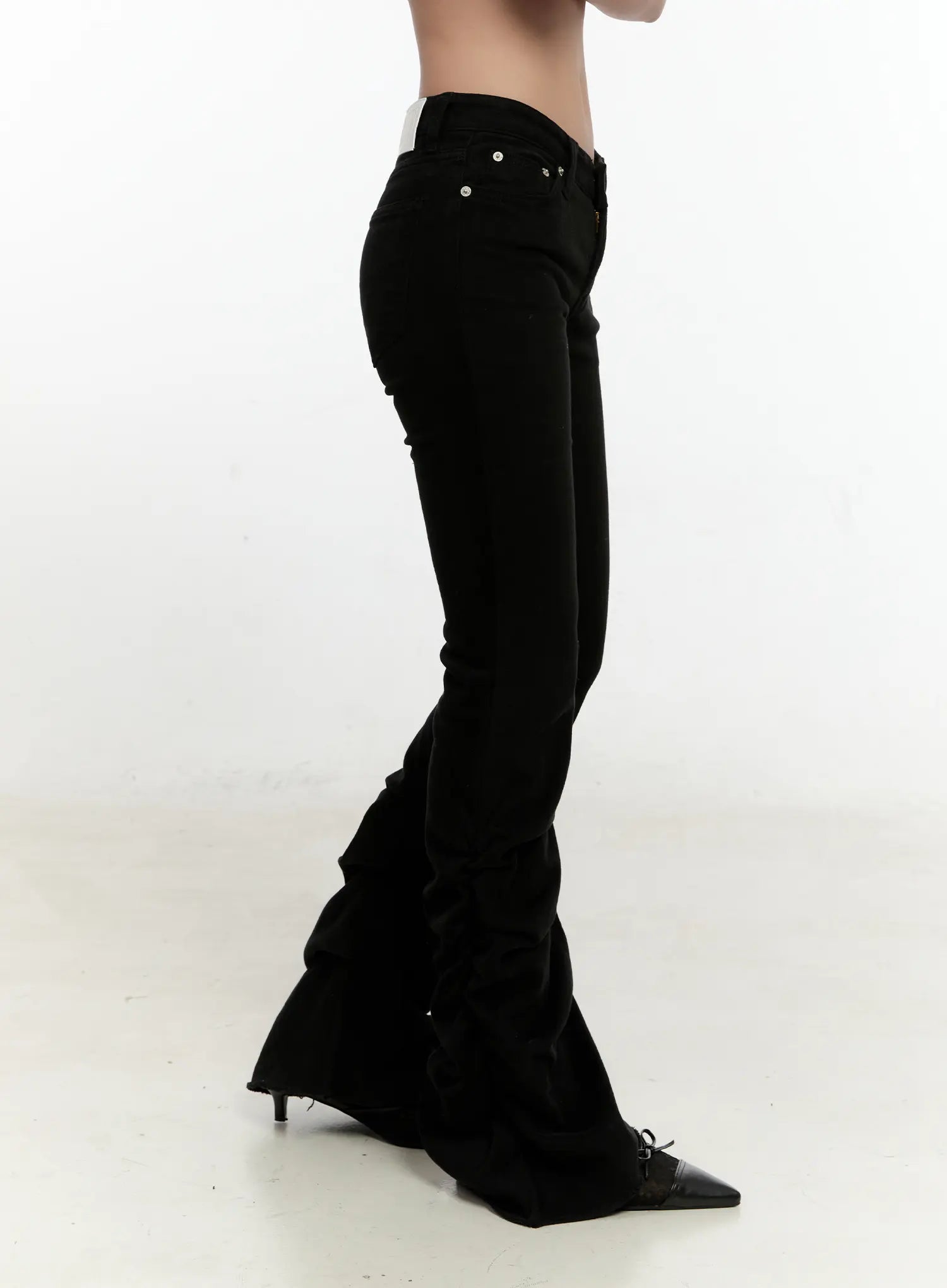 Romina Shirring Fleece Bootcut Pants CN505