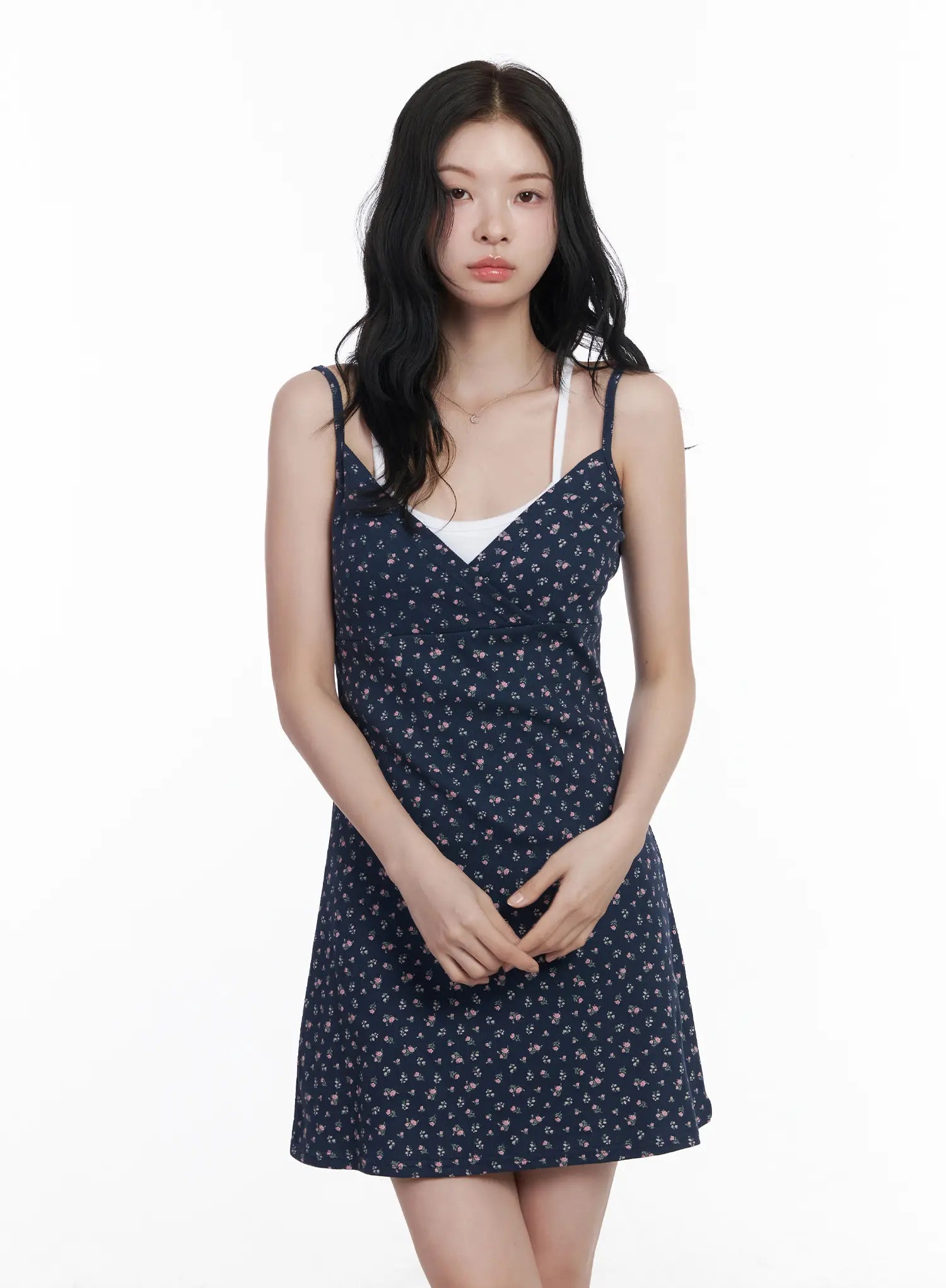 floral-v-neck-mini-dress-ca509