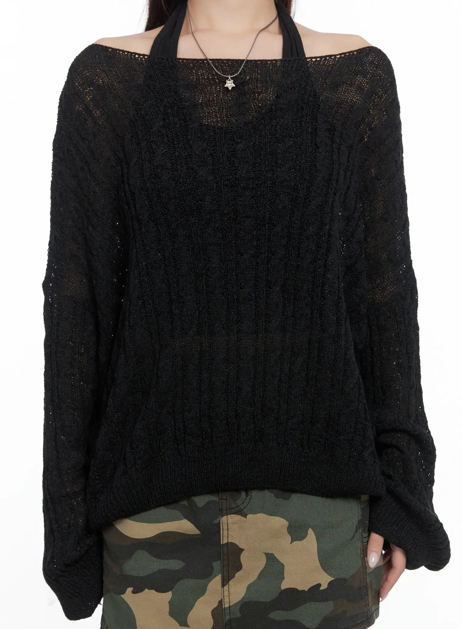 Loose Knit Long Sleeve Top CS502