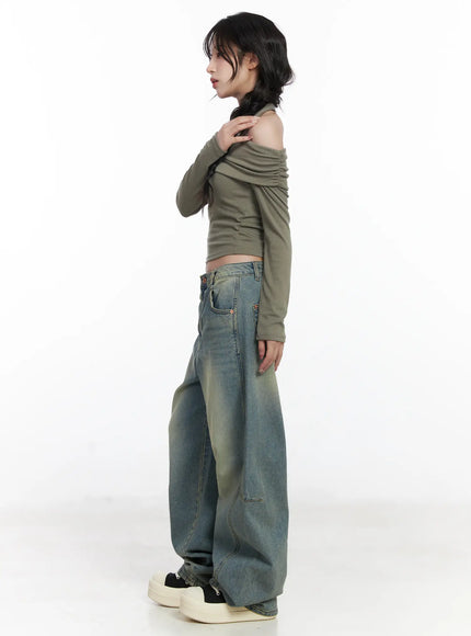 halter-shirred-off-shoulder-top-cj526